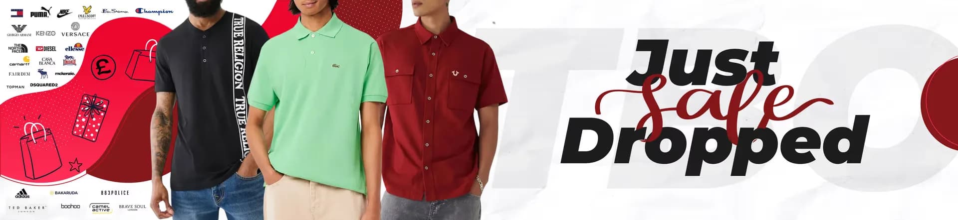 Just dropped — new season menswear from Lacoste, True Religion and more