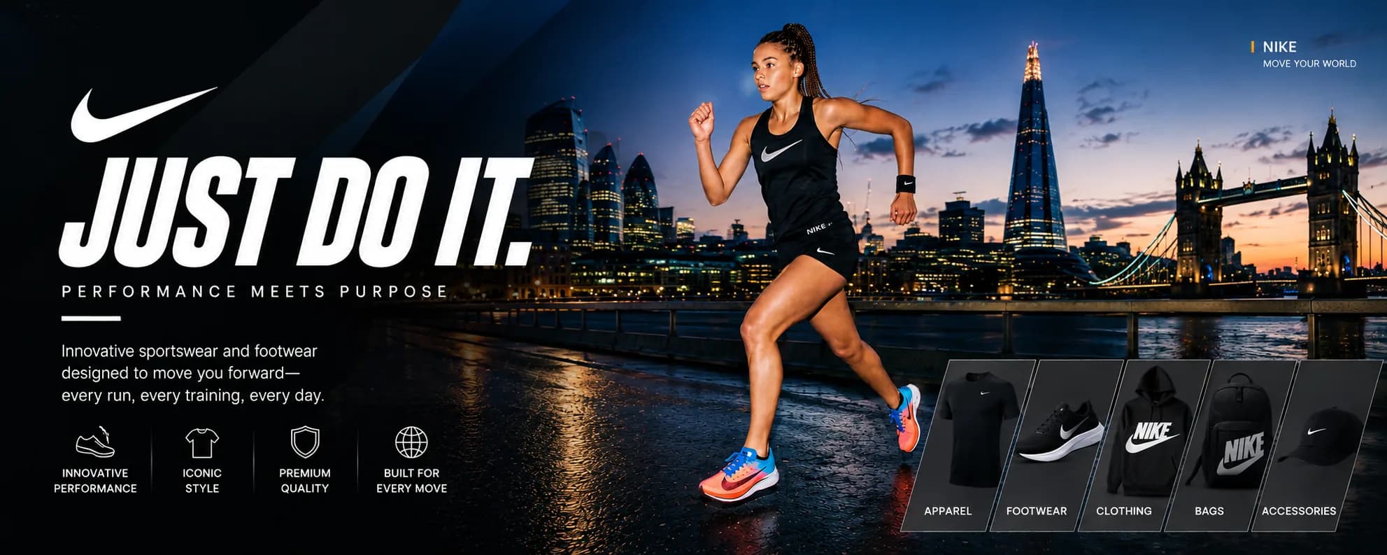 Nike clothing and footwear collection at Top Brand Outlet UK