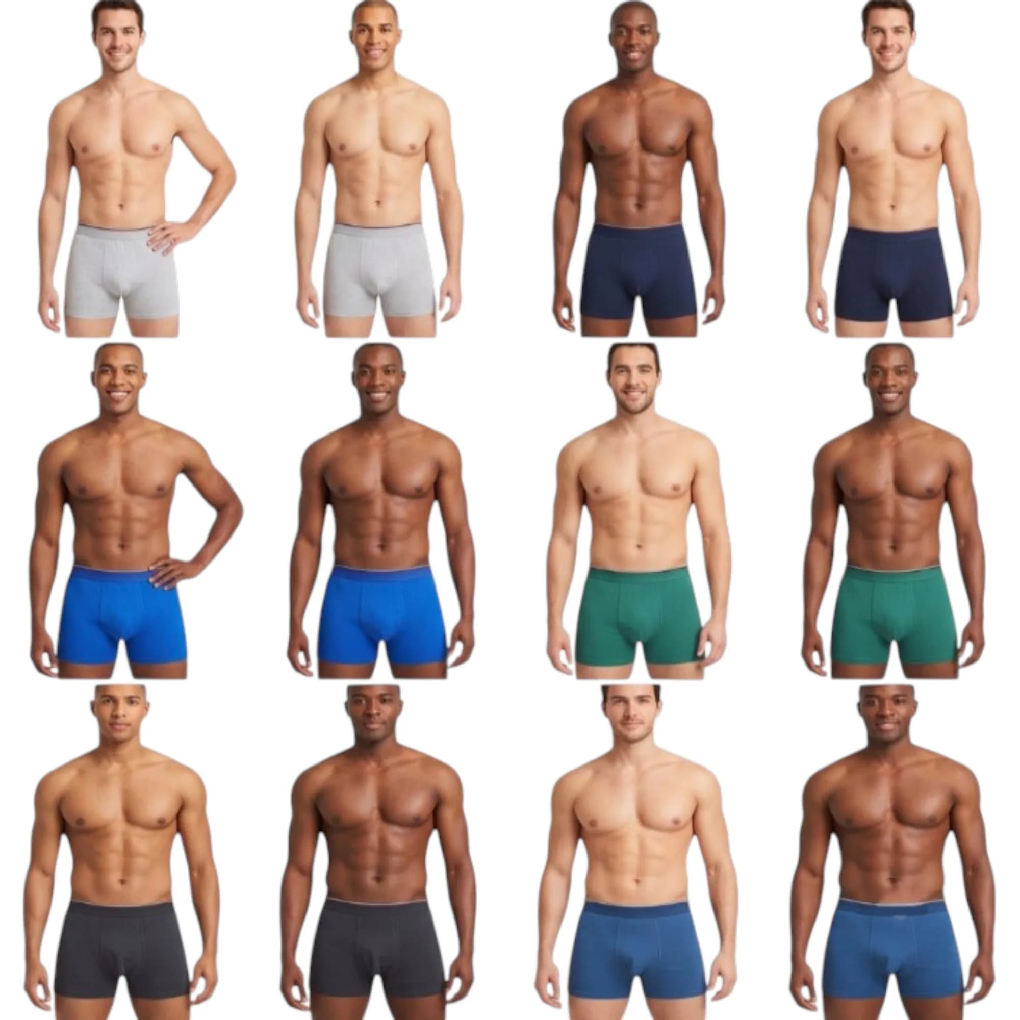 Bottom Up Mens Boxers 12 Pack