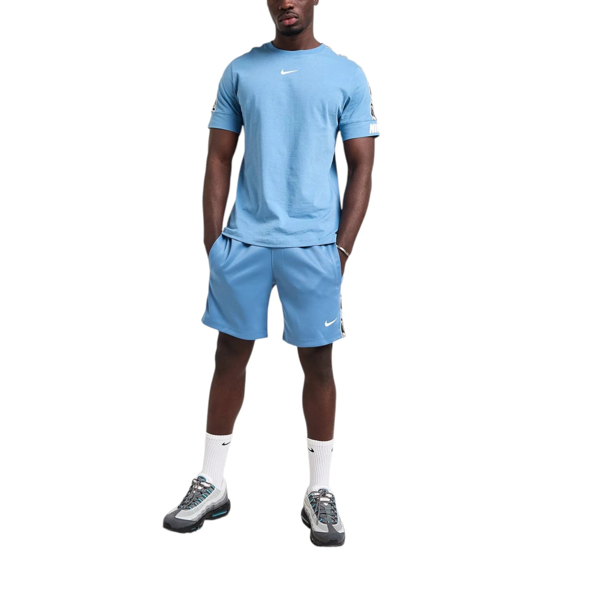 Nike Tracksuit Mens T Shirts Tape Shorts Set