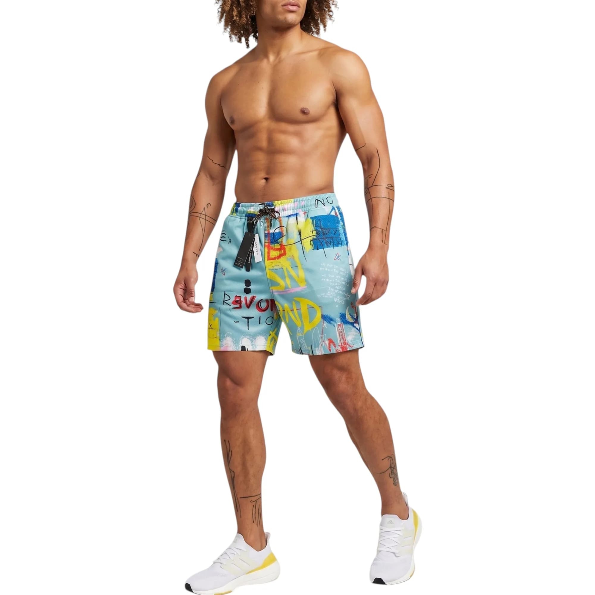REASON Mens AOP Mesh Shorts
