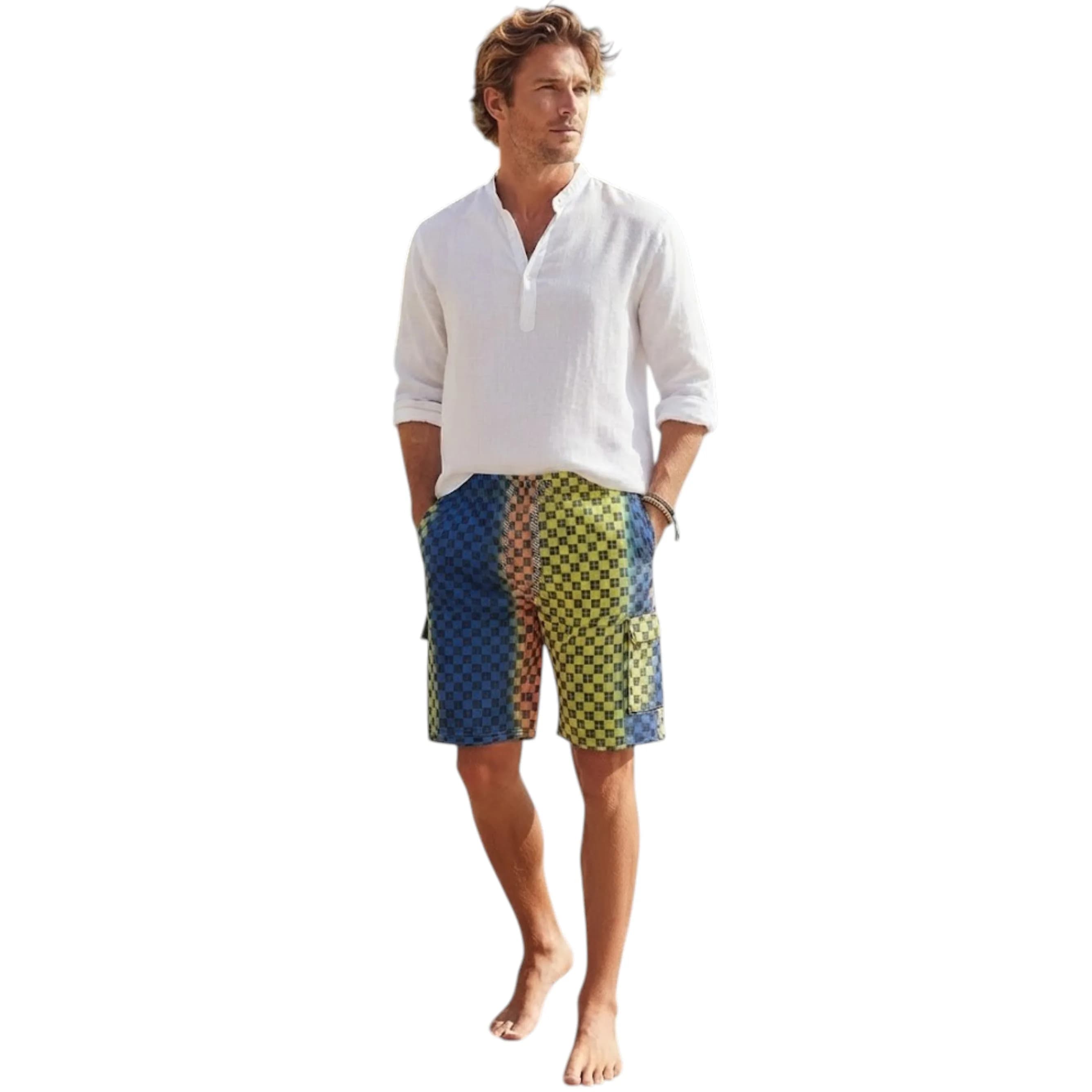 Mens Cargo Swim Shorts