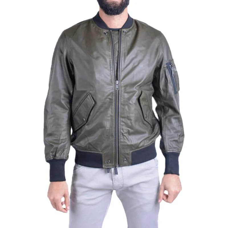 DIESEL L PARKER Mens Leather Jacket