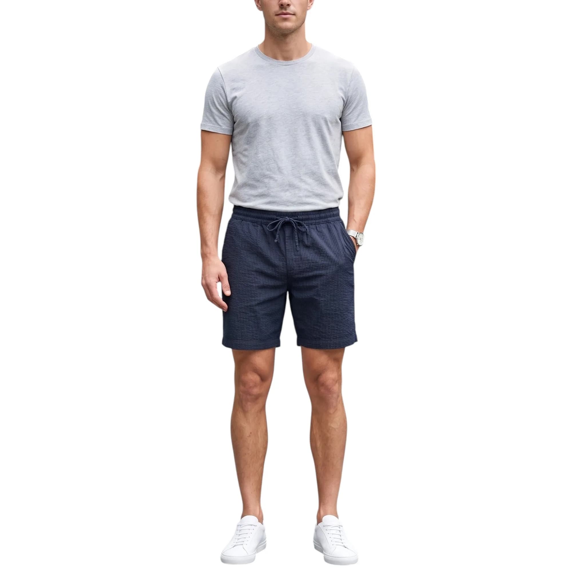 Lyle And Scott Mens Shorts Swim Stripe Cotton Casual Summer Vintage Half Pa