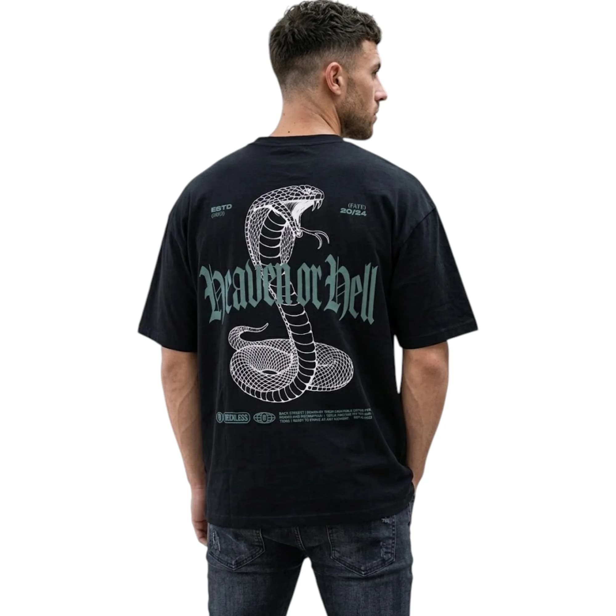 Black Squad Mens Oversized Drop Shoulder T Shirts
