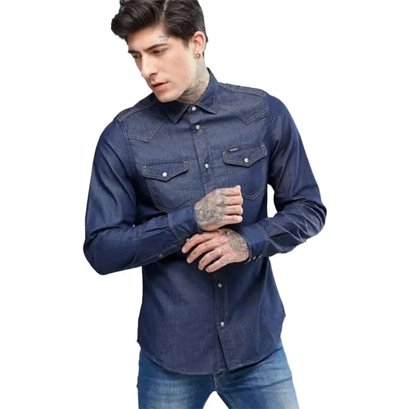 DIESEL NEW SONORA E 0BAMP Mens Denim Shirt