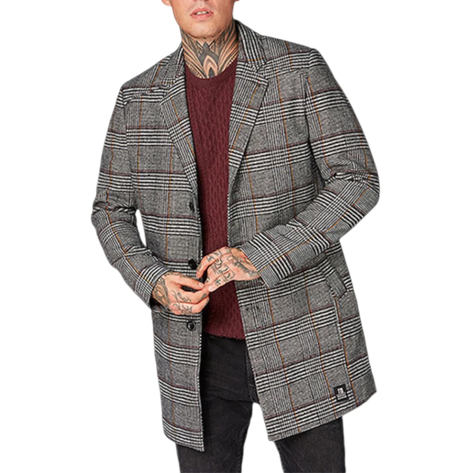TOM TAILOR Mens Trench Over Coat Jacket