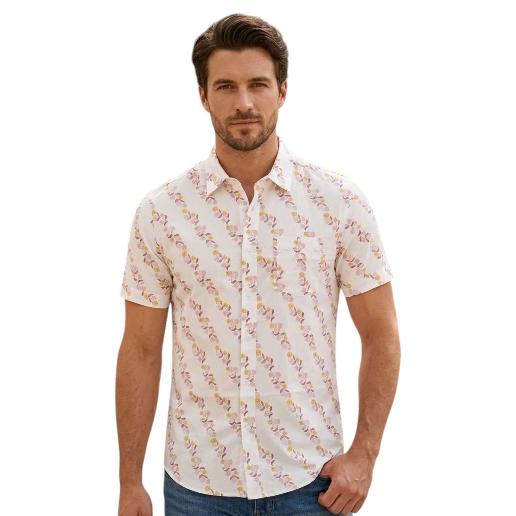 Springfield Mens Hawaiian Floral Printed Shirts