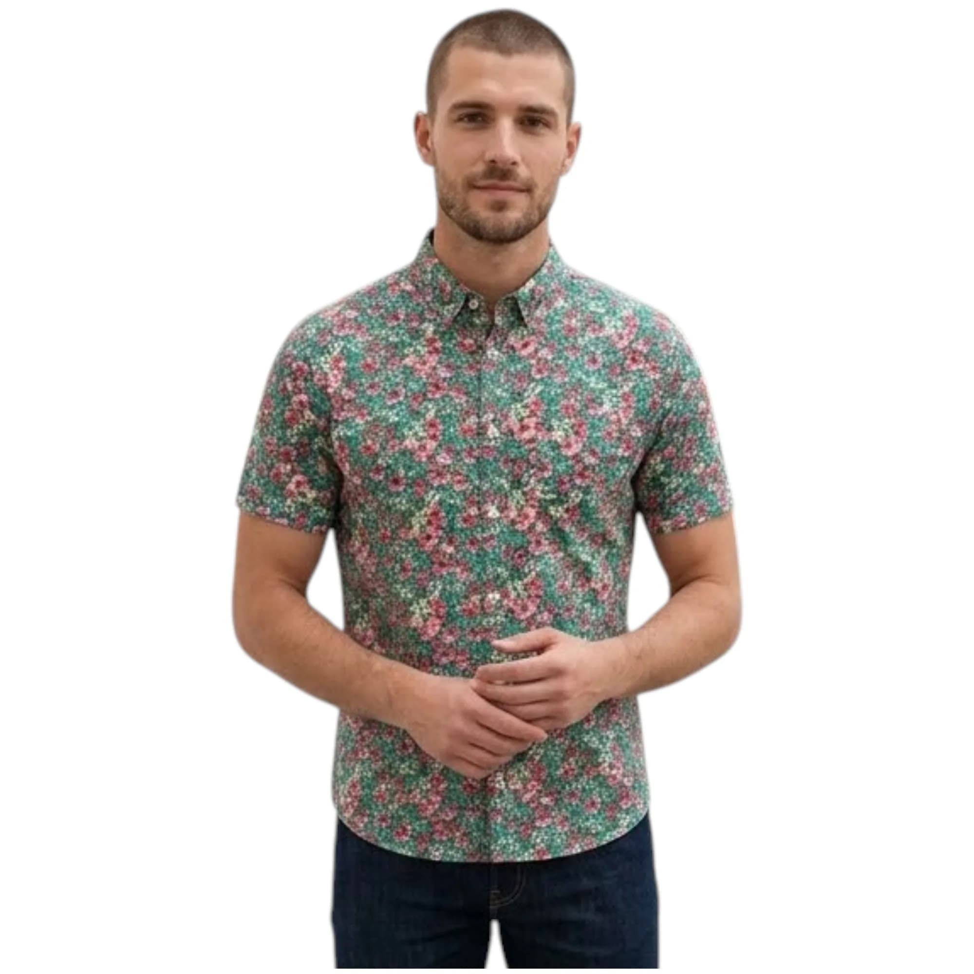 Springfield Mens Hawaiian Floral Printed Shirts