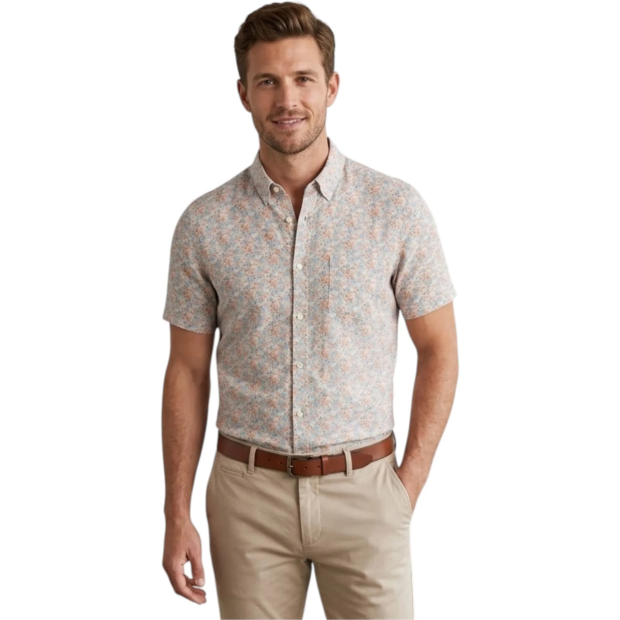 Springfield Mens Hawaiian Floral Printed Shirts