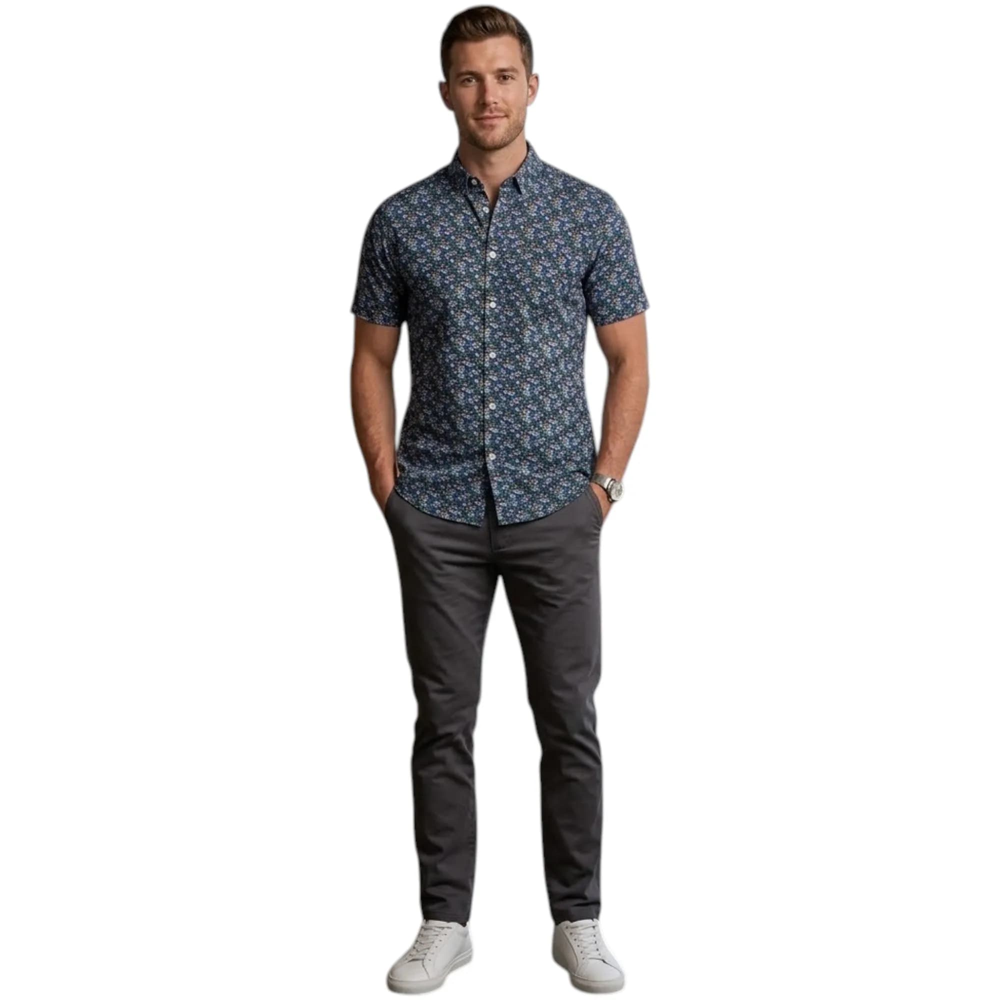 Springfield Mens Hawaiian Floral Printed Shirts