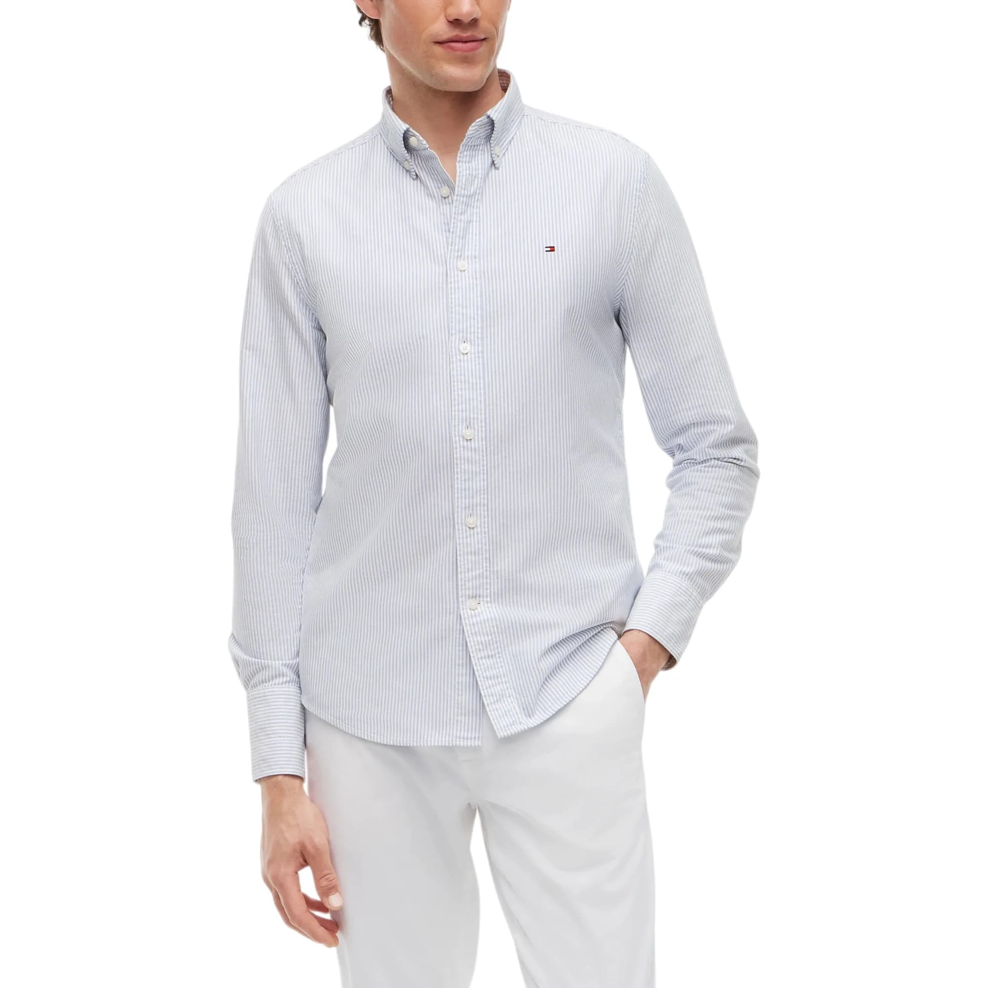 Tommy Hilfiger Mens Ithaca Stripe Oxford Oxford Shirts