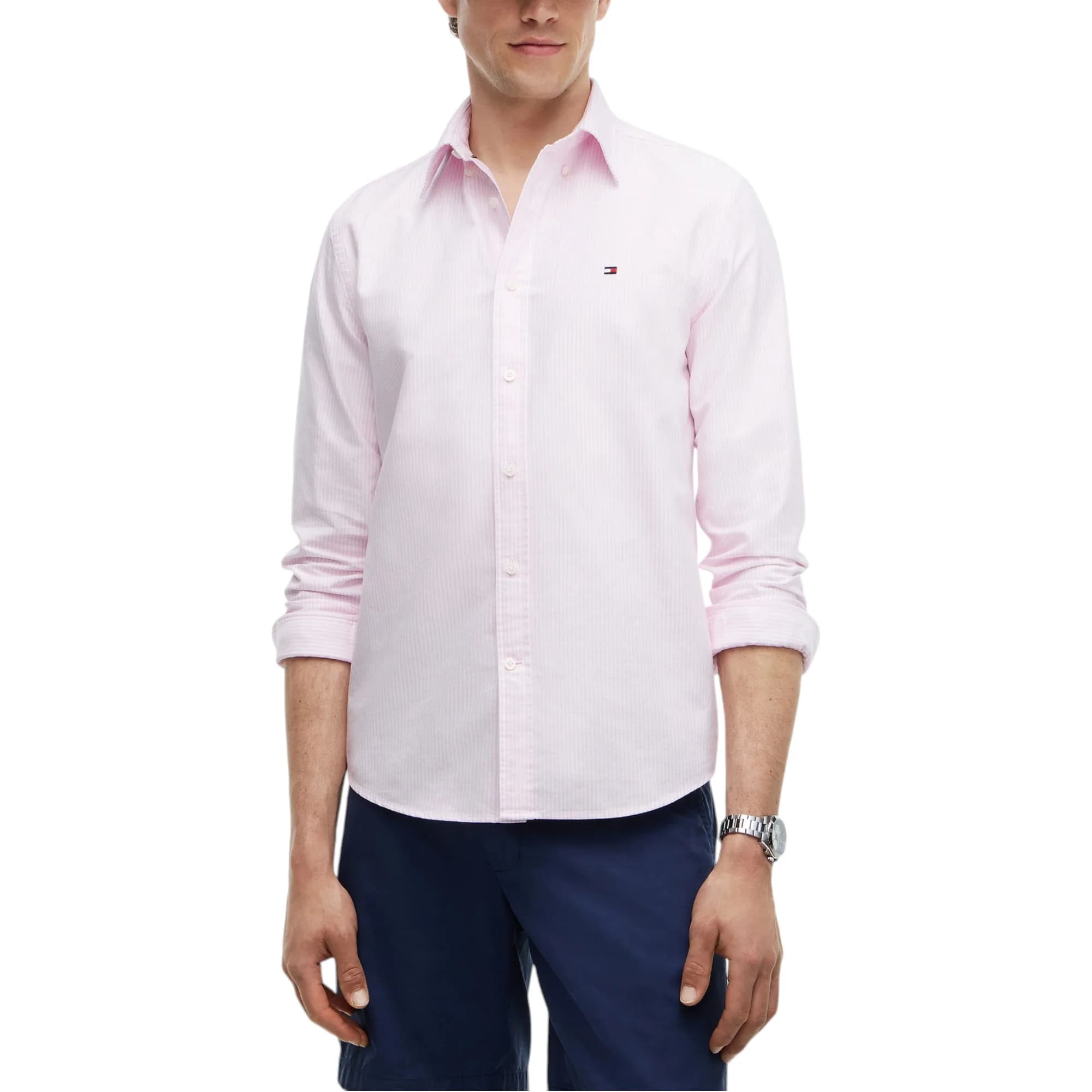 Tommy Hilfiger Mens Ithaca Stripe Oxford Oxford Shirts