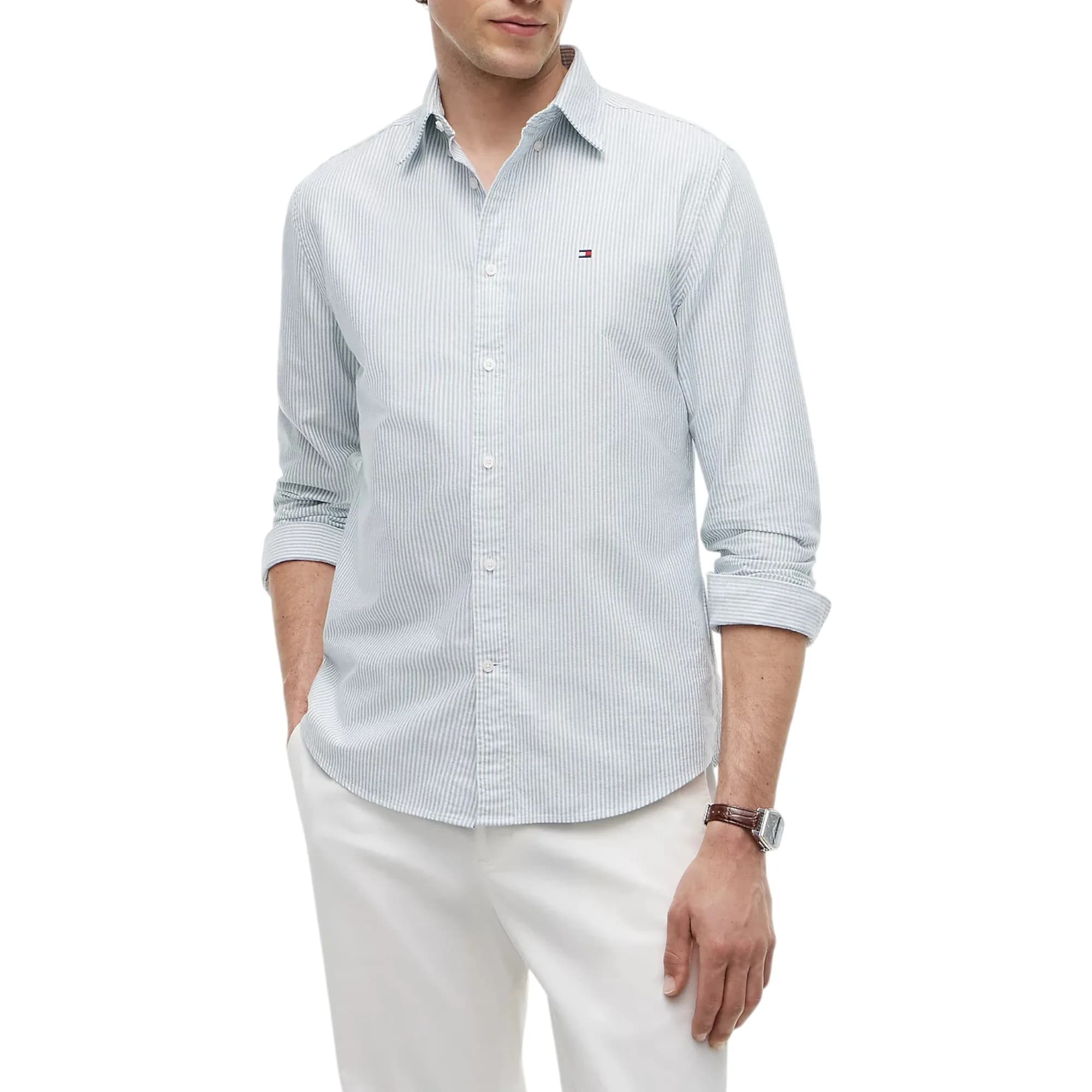 Tommy Hilfiger Mens Ithaca Stripe Oxford Oxford Shirts