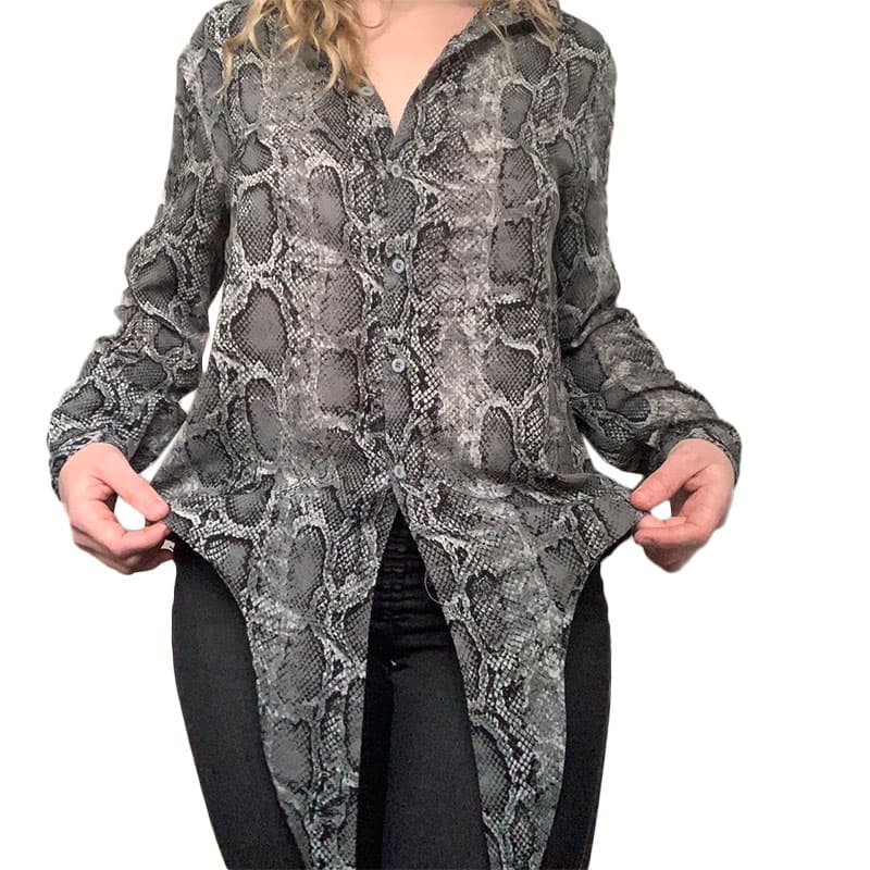 BRAVE SOUL Womens Snake Print Shirts