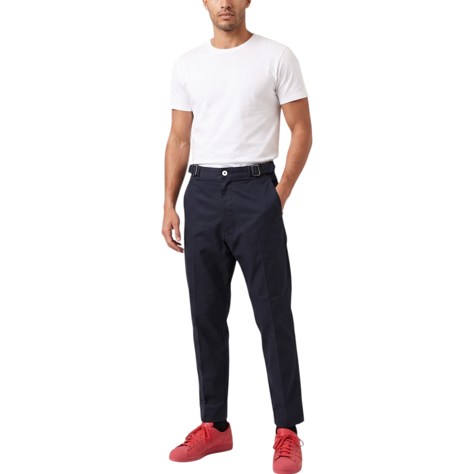 Diesel Black Gold PALORKI BG3FJ mens black chino trousers front view