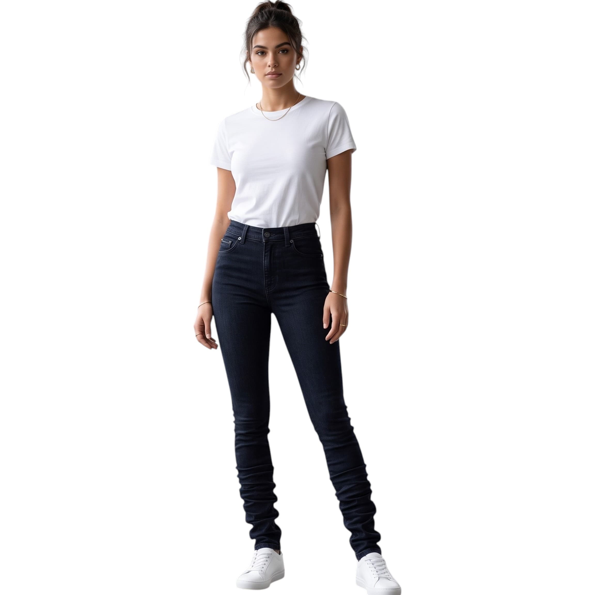 Diesel Black Gold Type-141 black skinny jeans front view
