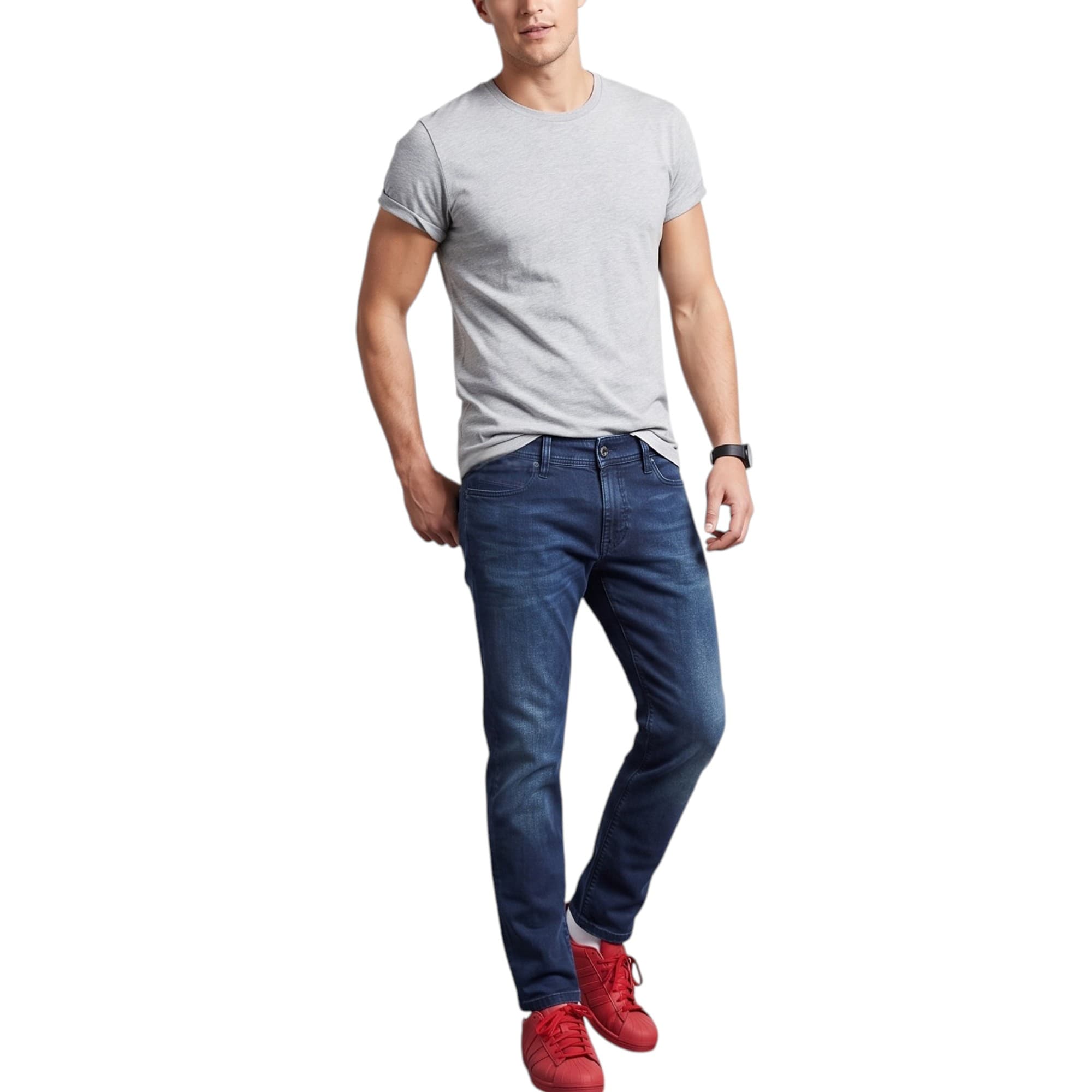 Diesel CHI-SHAPER black cotton chino trousers, front view