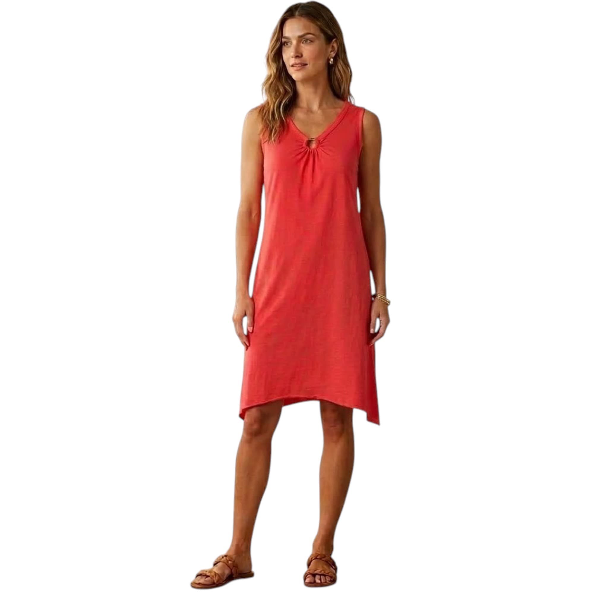 Diesel D Isbel sleeveless cotton-linen dress with knee pleat waist, front view