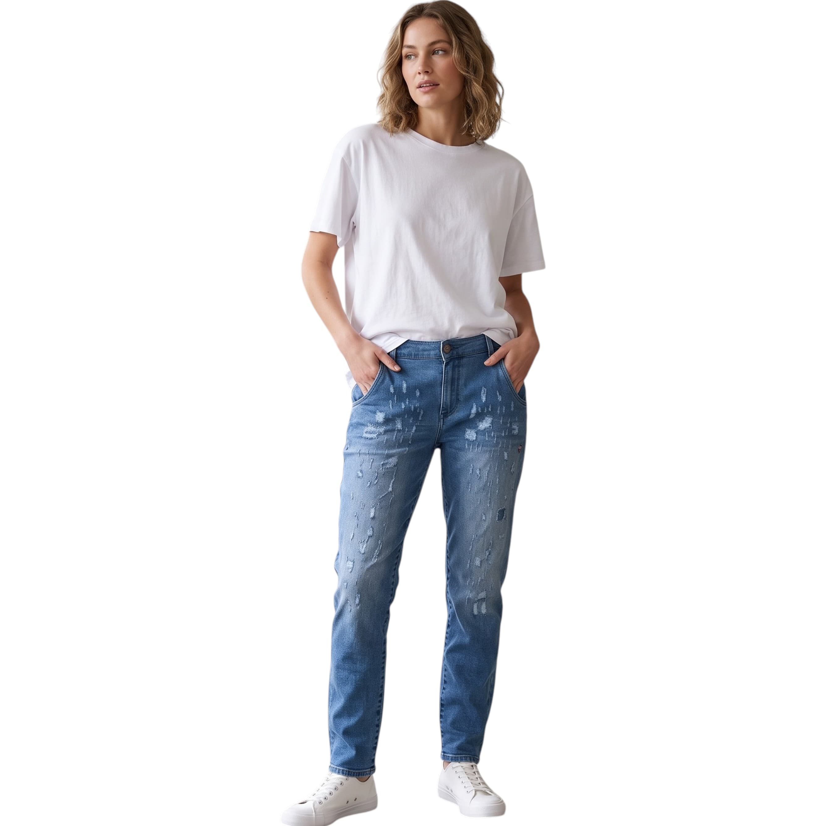 Diesel Fayza-EVO women's jeans in 084SQ wash, front view