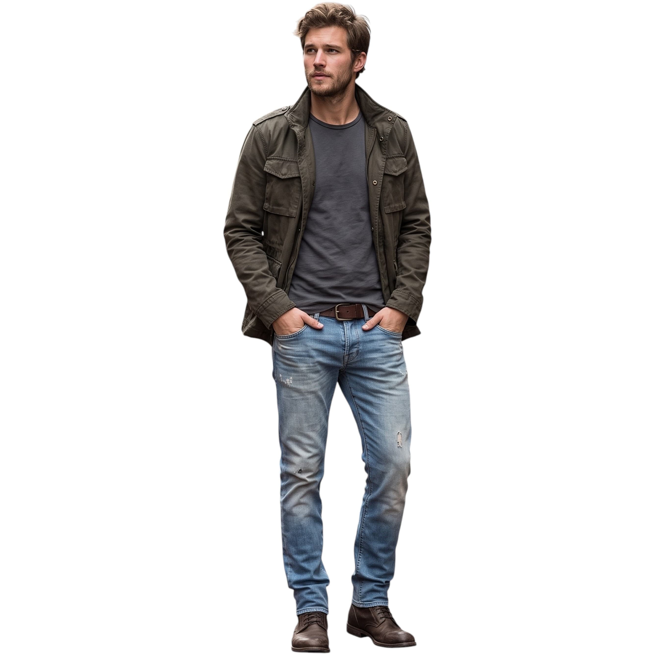 Diesel Getlegg 0821E mens jeans front view, premium Italian cotton denim