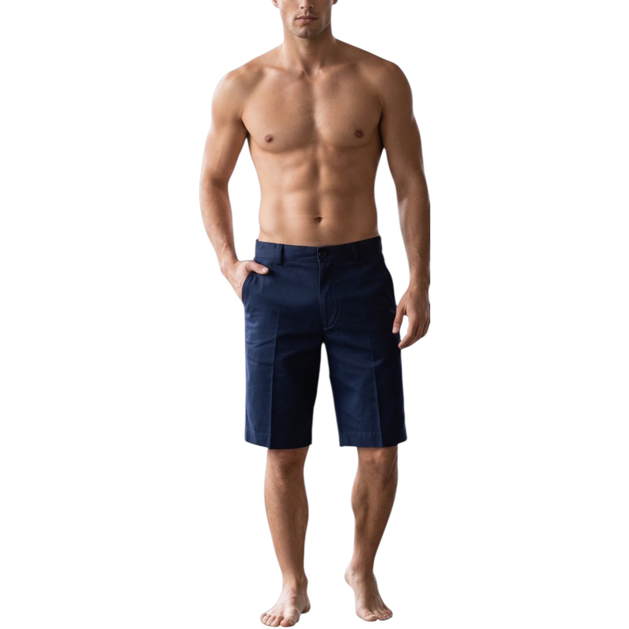 FARAH black men's chino shorts front view