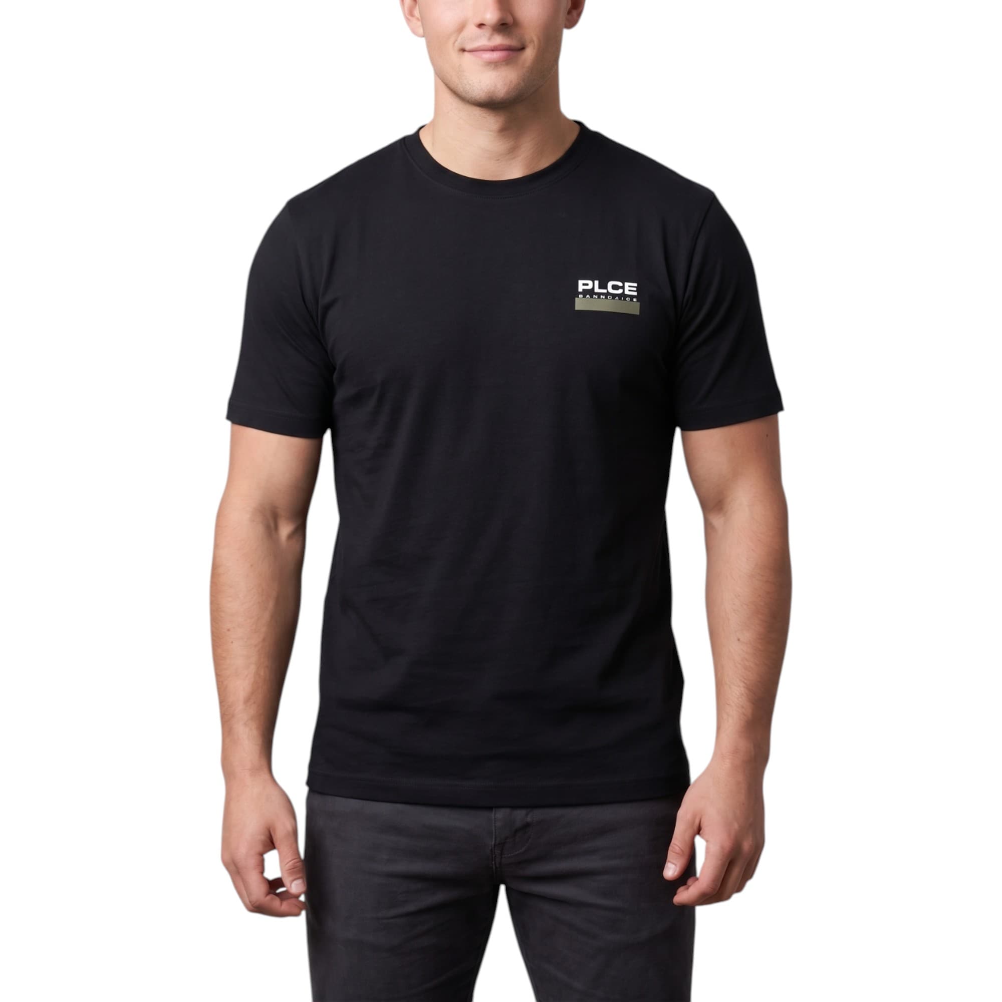 883 Police Rassie black crew neck men's t-shirt front view