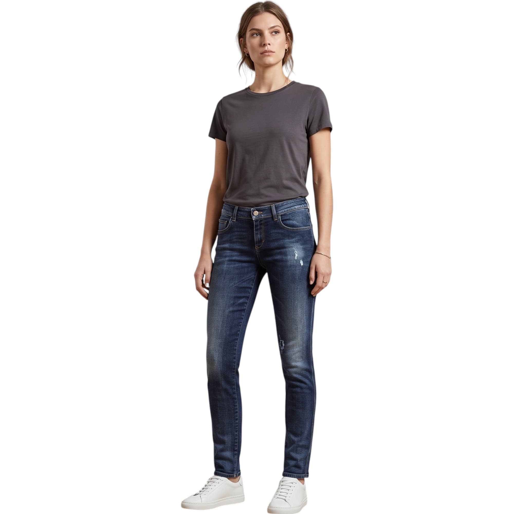 Armani Jeans U5J40 womens dark blue denim jeans front view