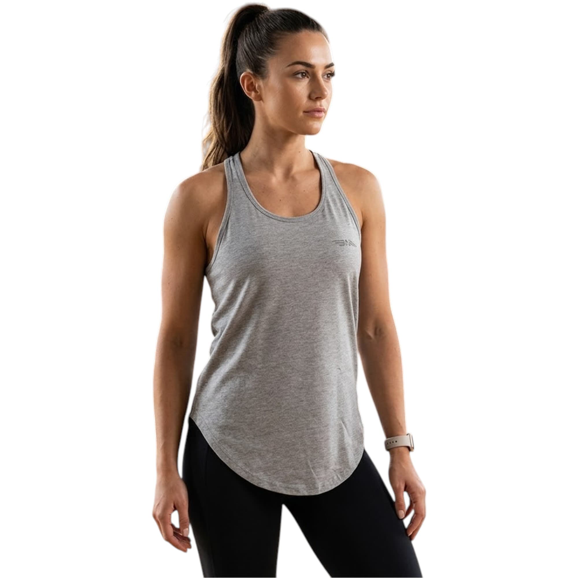 BAA Clothing grey womens tank top front view