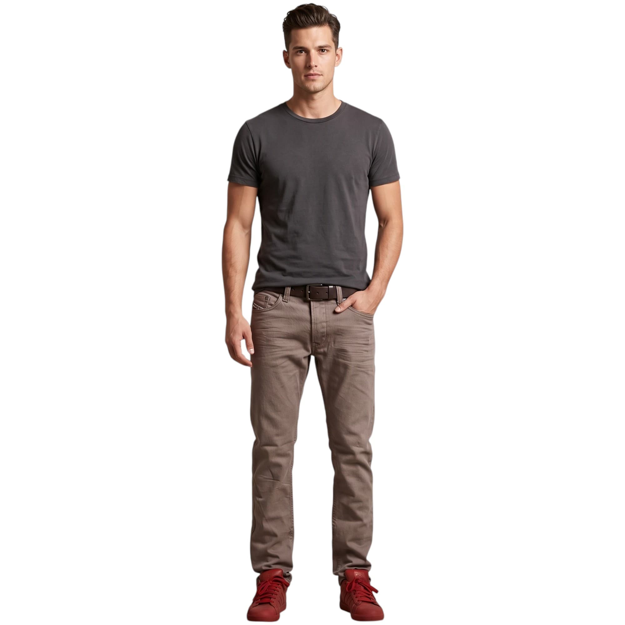 Diesel DARRON purple cotton men's jeans front view