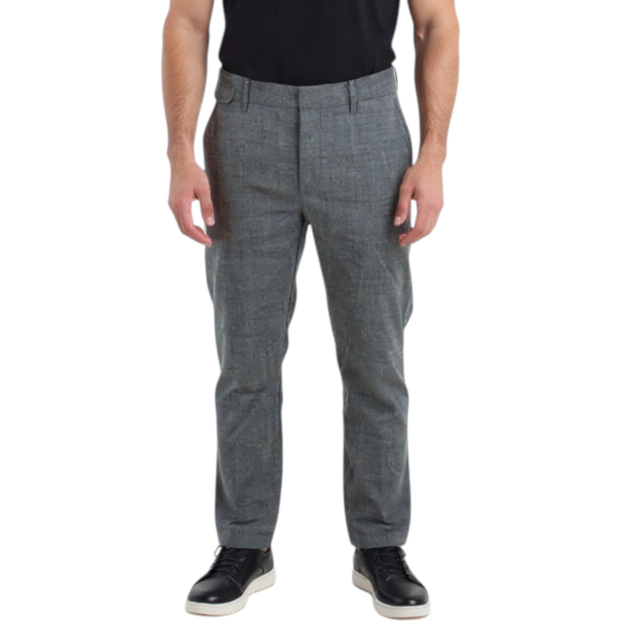Diesel Polluce grey wool regular fit trousers front view