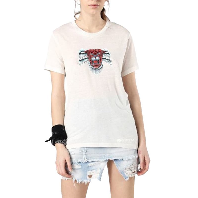 Diesel T SILY P off-white women's t-shirt front view
