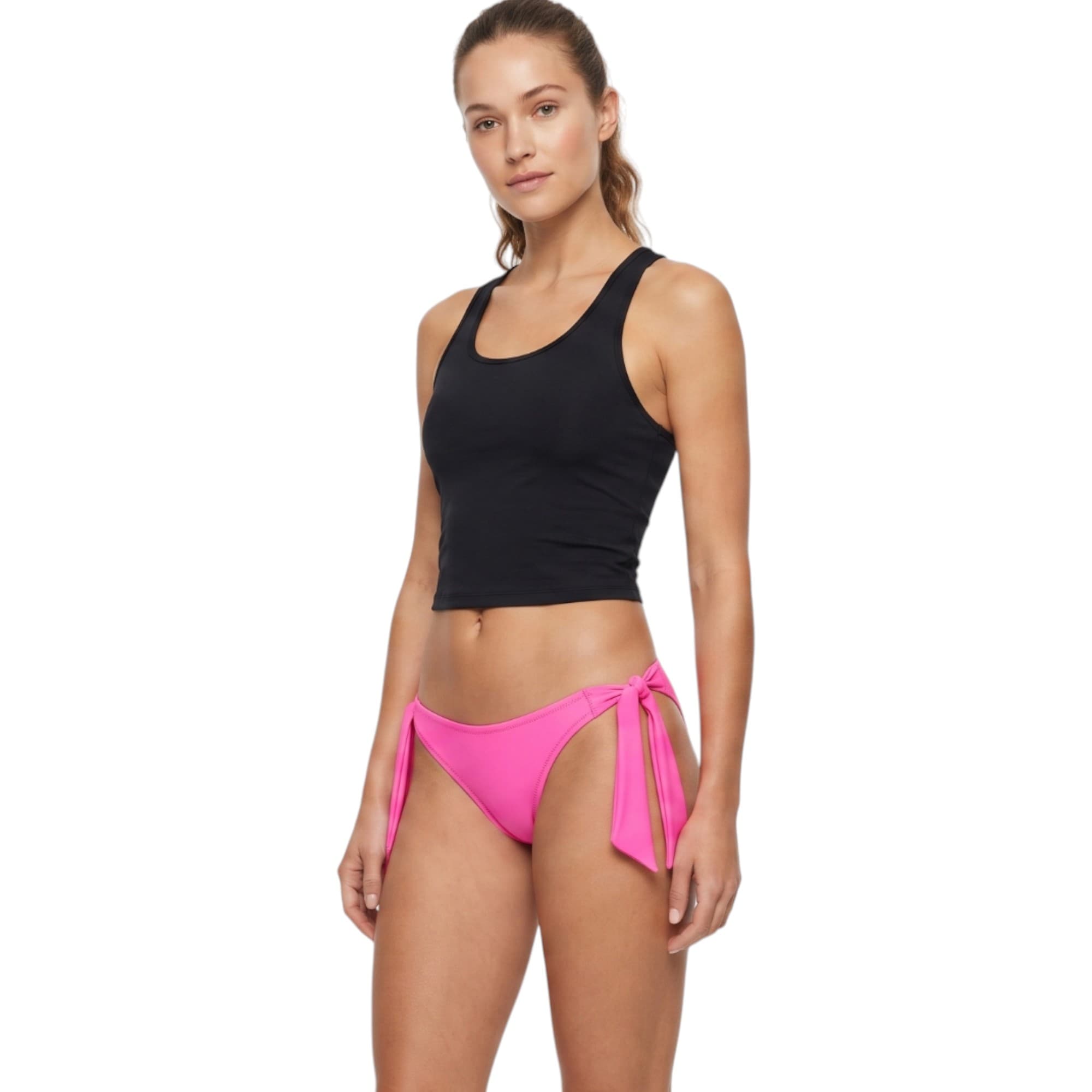 Diesel hot pink Alisia-R hipster bikini bottom front view