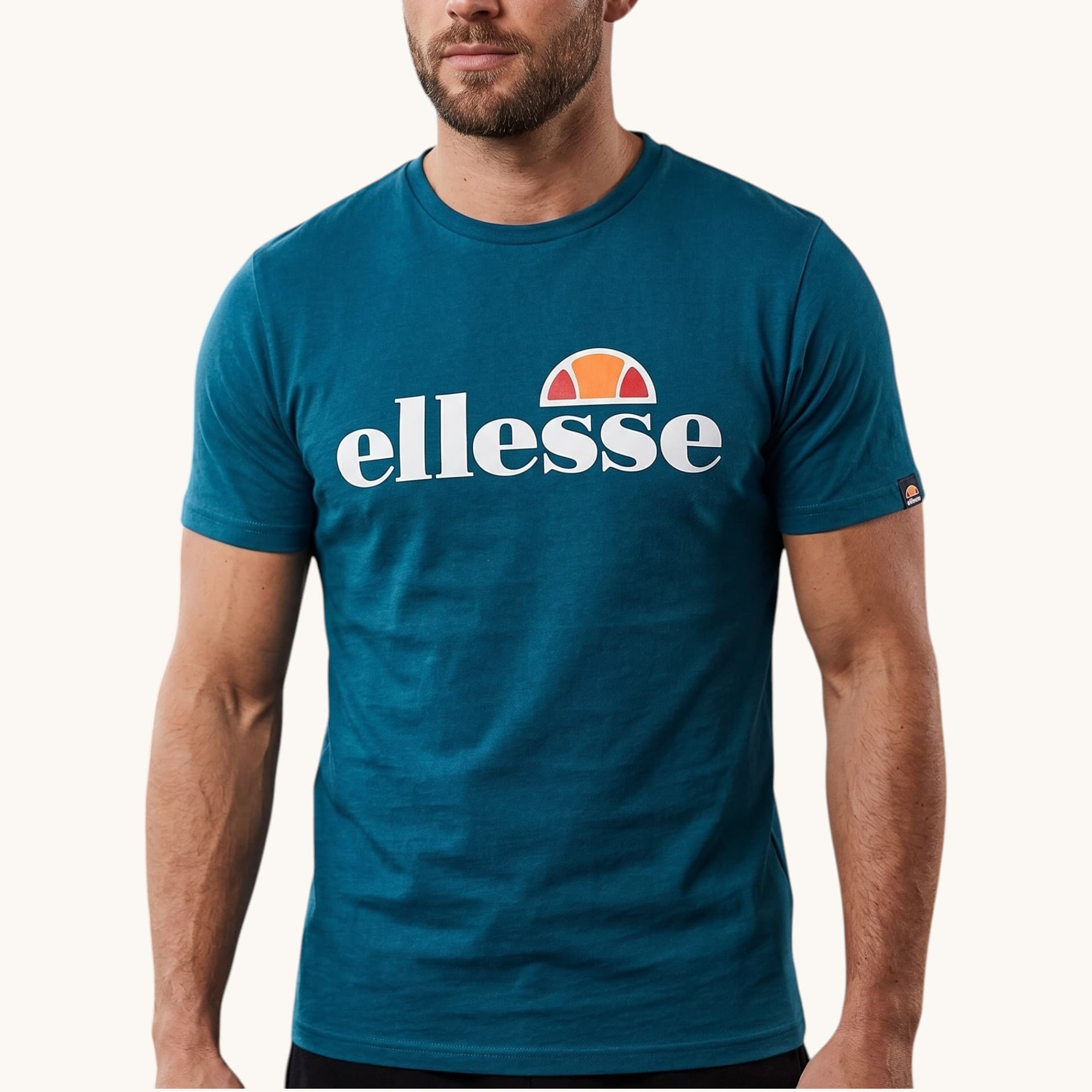 Ellesse GINITI 2 blue men's t-shirt front view with logo