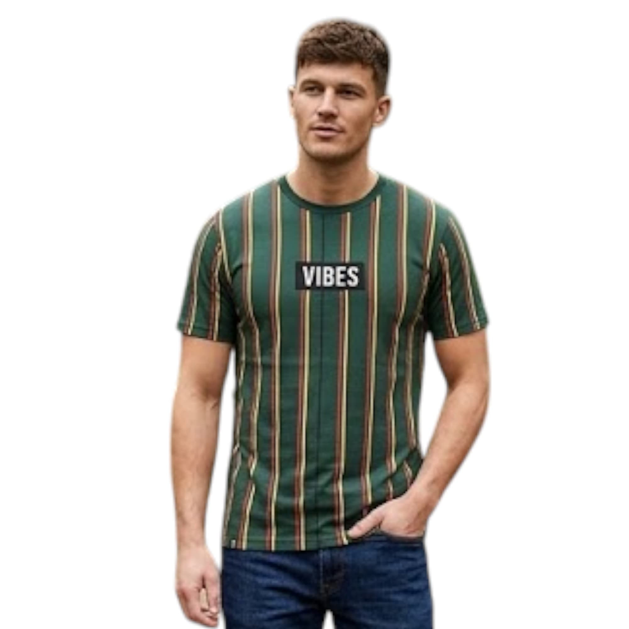 WXYZ green cotton men's t-shirt front view