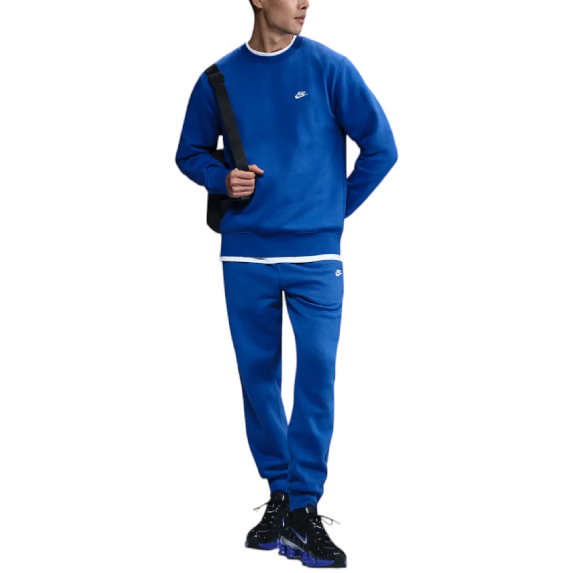 Nike Club FN3886 mens tracksuit in royal blue, front view