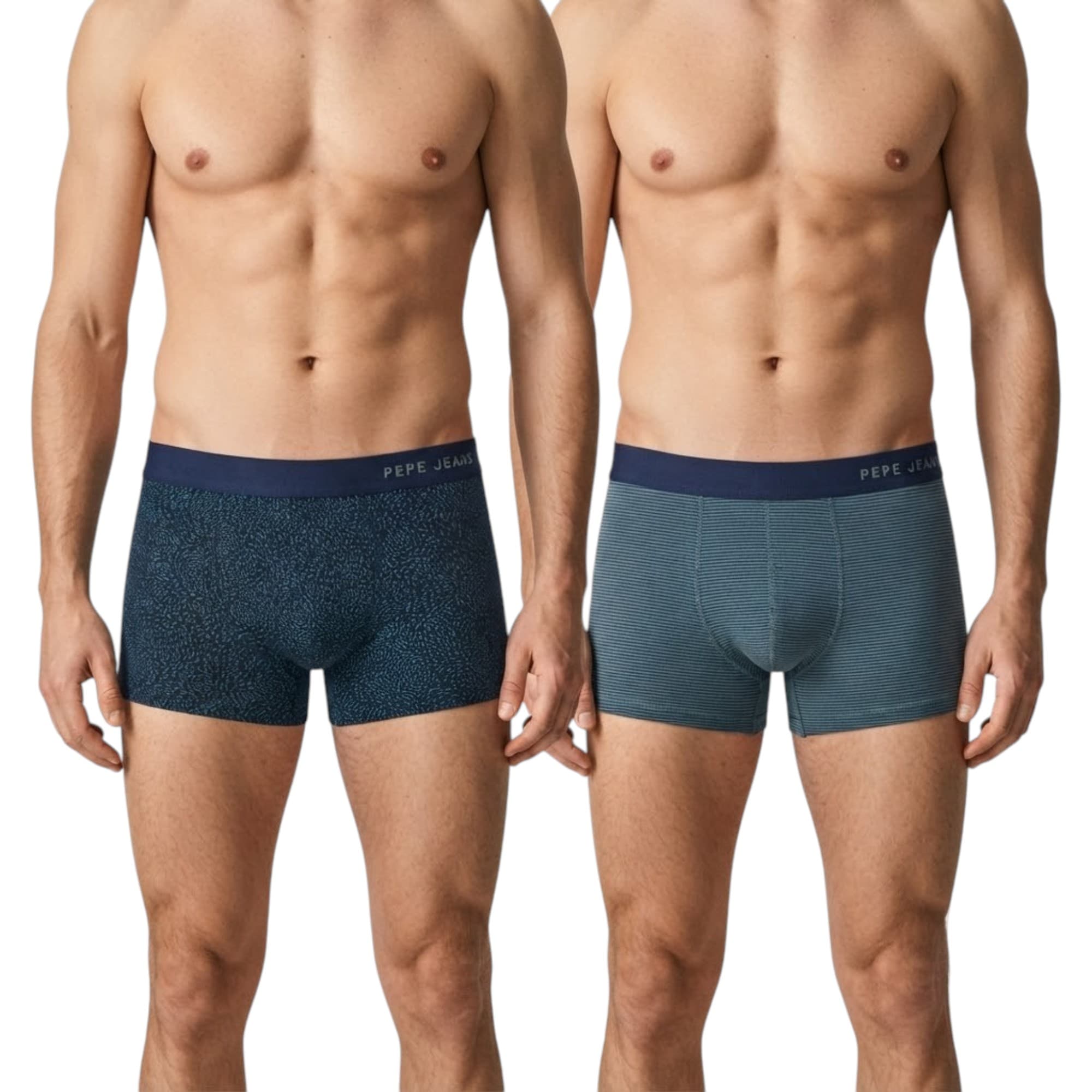 Pepe Jeans grey men's trunk boxers front view