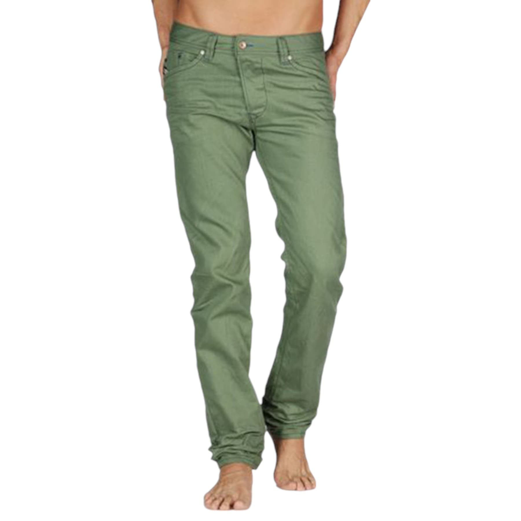 Diesel DARRON 008QU men's light green jeans, front view