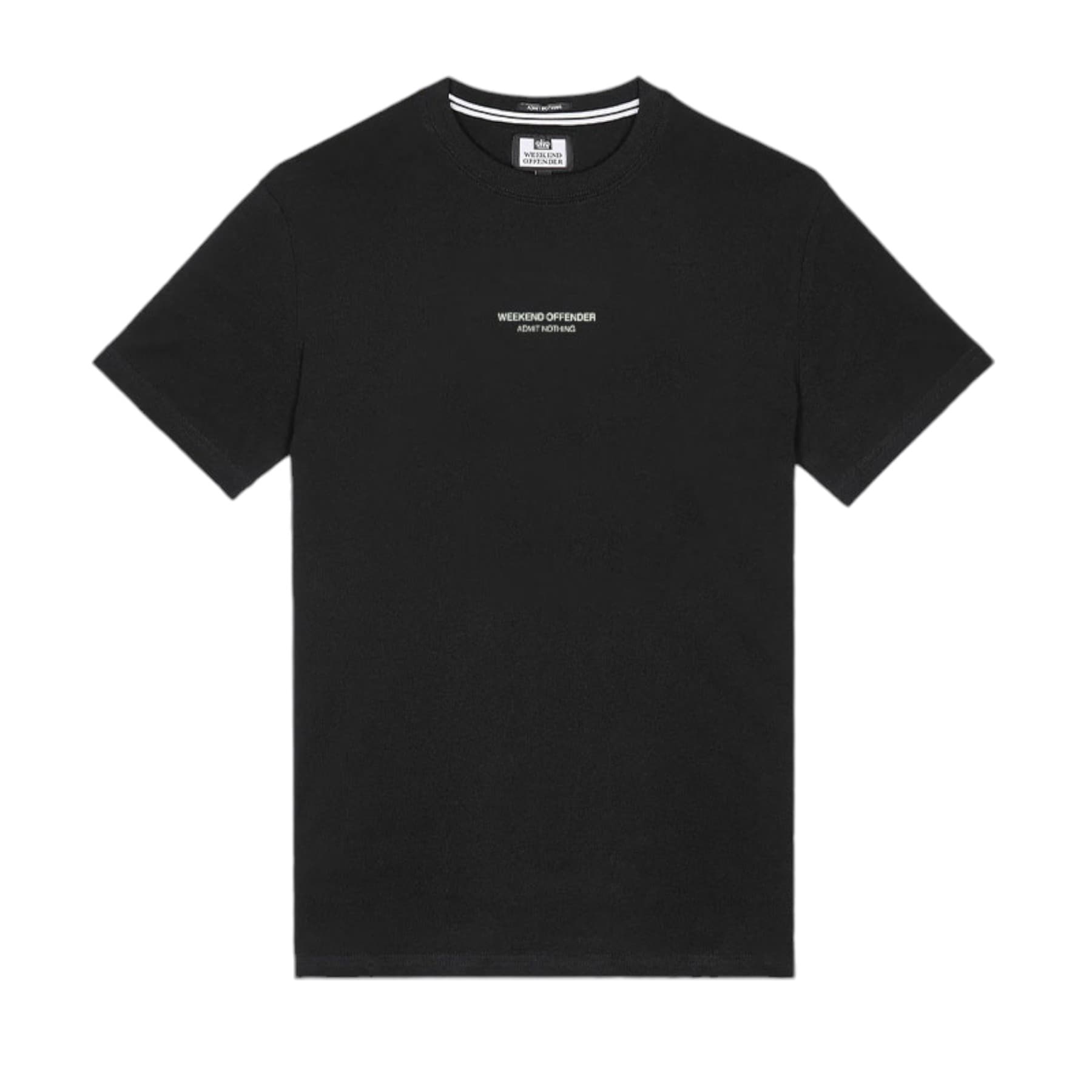 Weekend Offender Millergrove grey men's t-shirt front view with ribbed crew neck