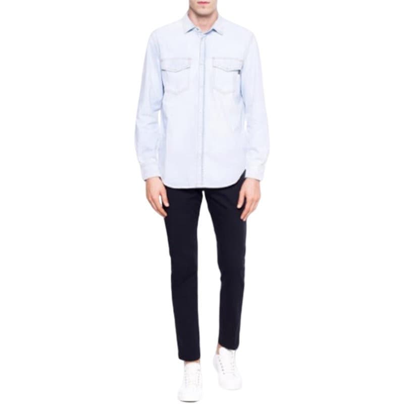 Diesel Chi Thommer black cotton chino trousers front view