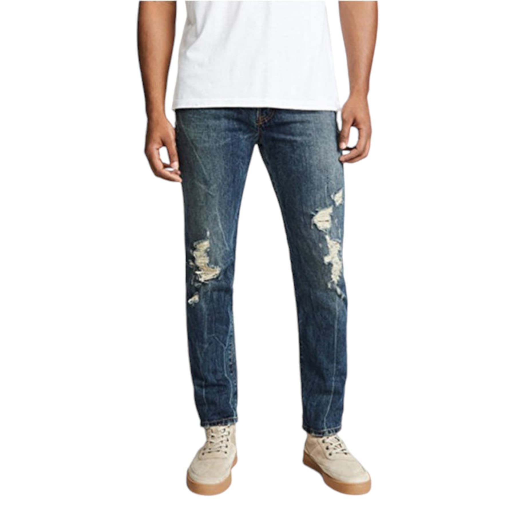 Diesel MHARKY 084ZM men's distressed slim-fit denim jeans front view