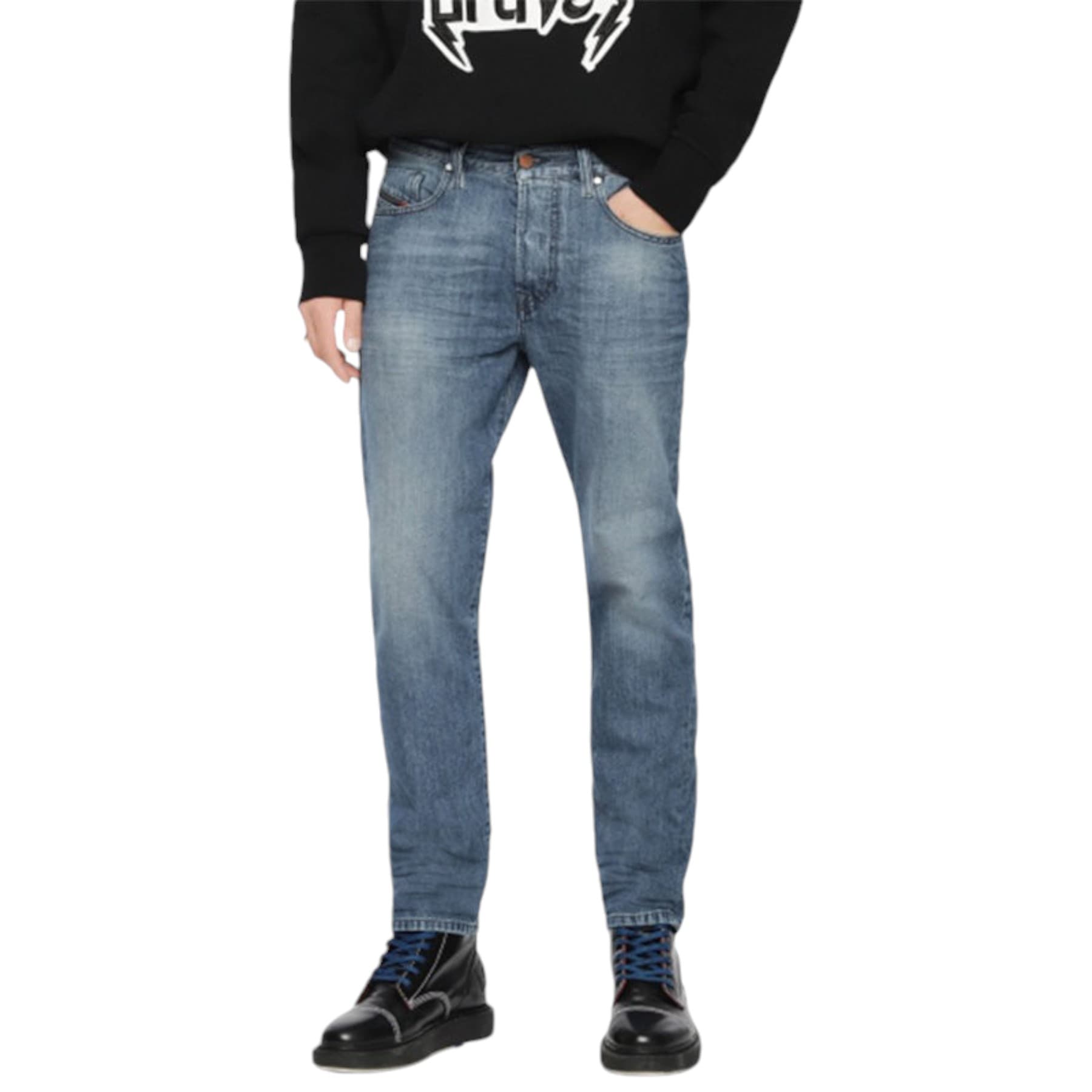 Diesel MHARKY 084UJ men's slim fit denim jeans front view