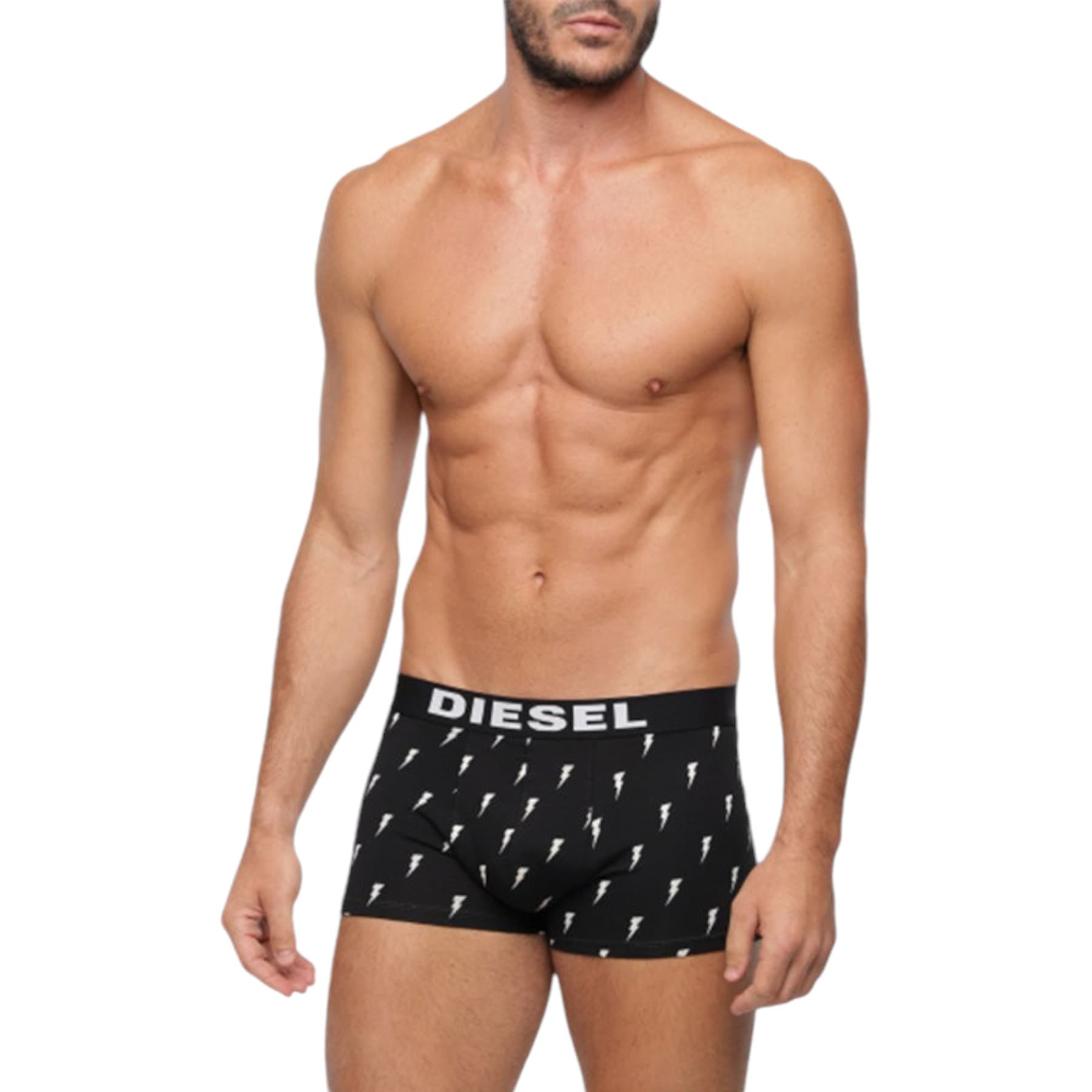 Diesel UMBX SHAWN white mens boxer trunk front view