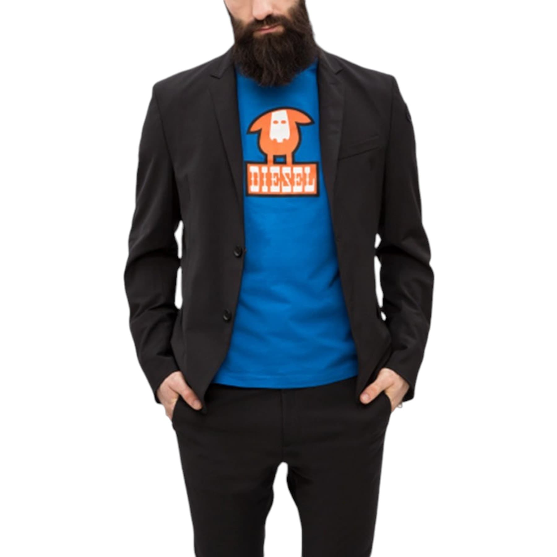Diesel J Eterys men's reversible wool blazer front view