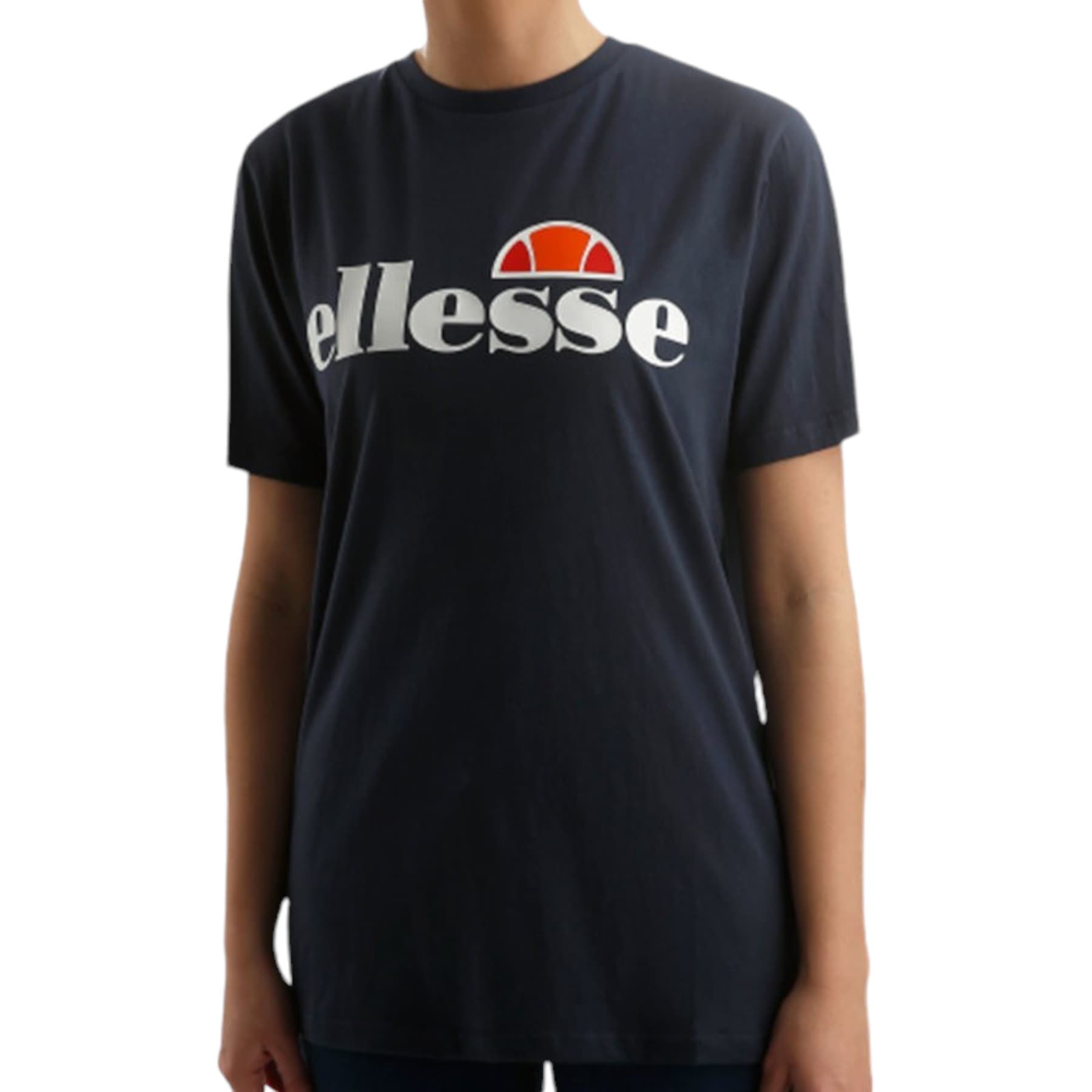 Ellesse Albany women's white cotton t-shirt front view with logo print