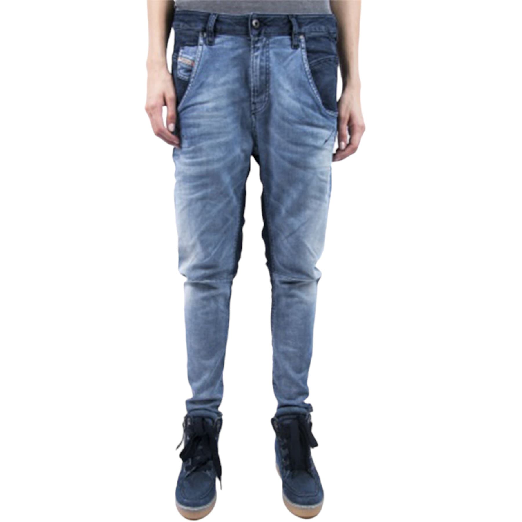 Diesel FAYZA-NE black women's denim jogg jeans front view