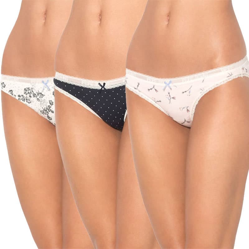 Pepe Jeans London women's black bikini bottom front view