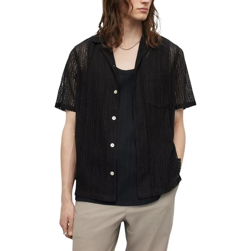 all saints mens shirt short...
