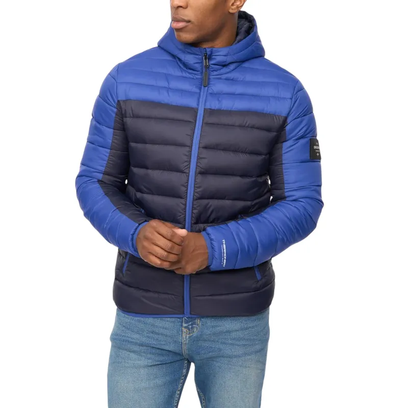 crosshatch mens puffer jacket lightweight...