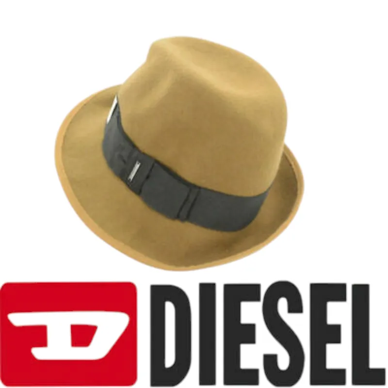 diesel womens hats fedora brown...